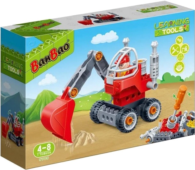 Пластиковий конструктор Banbao "Екскаватор" (22 елм.) (9709)