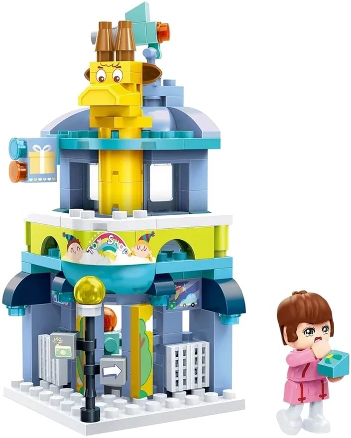 Пластиковий конструктор Banbao "Центральна вулиця" (140 елм.) Іграшковий магазин (ЕТ805)