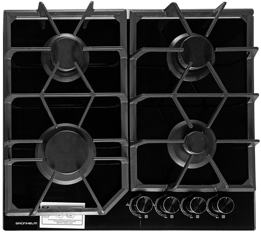 Варильна поверхня газова Grunhelm GHG 0434 MB - Фото 1