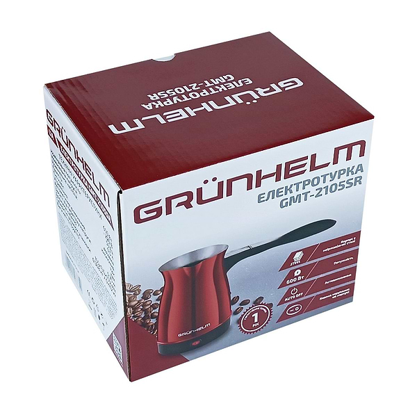 Фото - Уценка - Турка электрическая Grunhelm GMT-2105SR