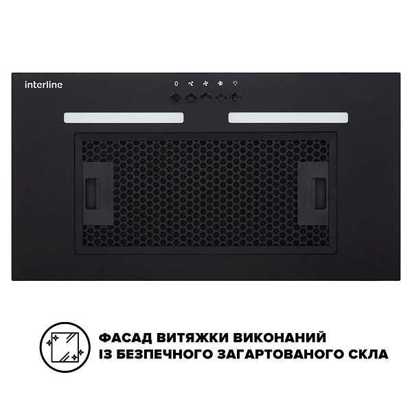 Фото - Вытяжка встраиваемая Interline LINE BL A/60 GL/PB