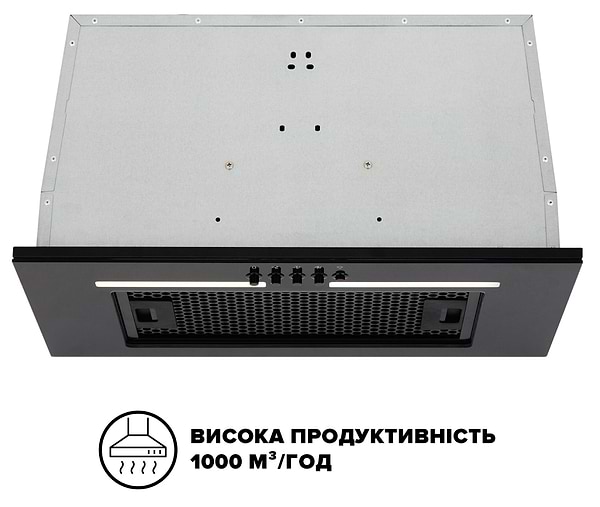 Фото - Вытяжка встраиваемая Interline LINE BL A/60 GL/PB