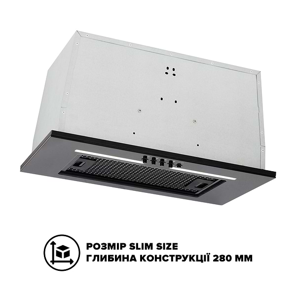 Фото - Вытяжка встраиваемая Interline LINE BL A/60 GL/PB