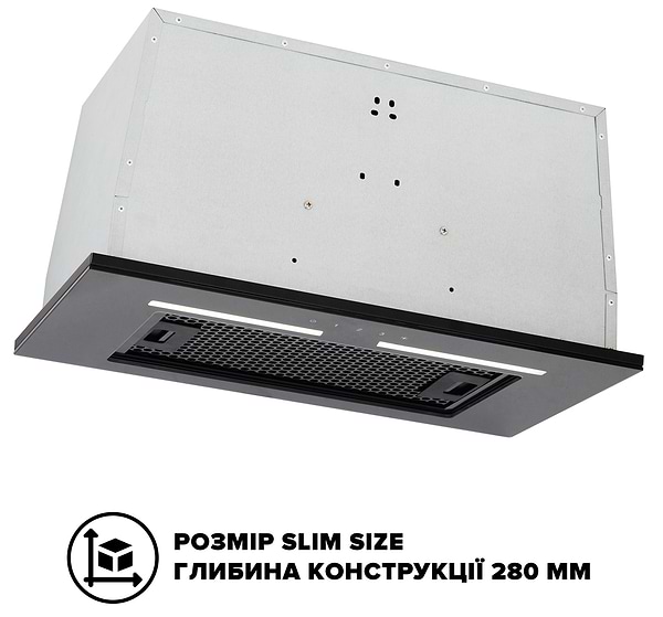 Фото - Витяжка вбудована Interline SWAY BL A/60 GL/S
