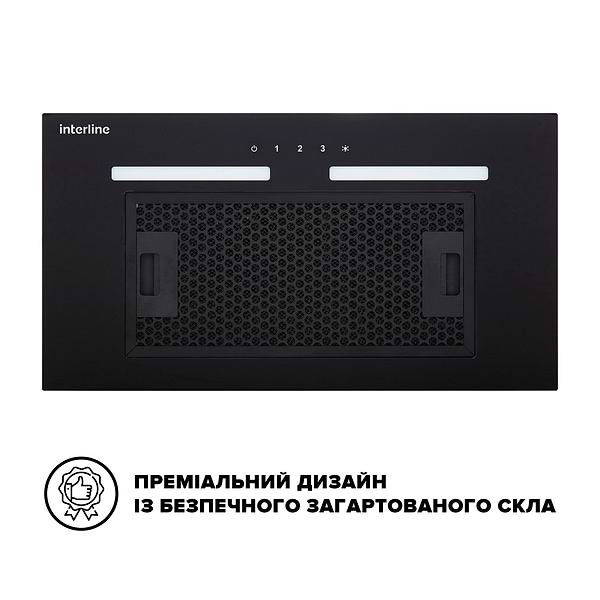 Фото - Витяжка вбудована Interline SWAY BL A/60 GL/S
