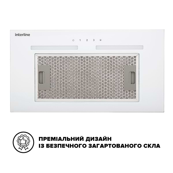 Фото - Вытяжка встраиваемая Interline SWAY WH A/60 GL/S