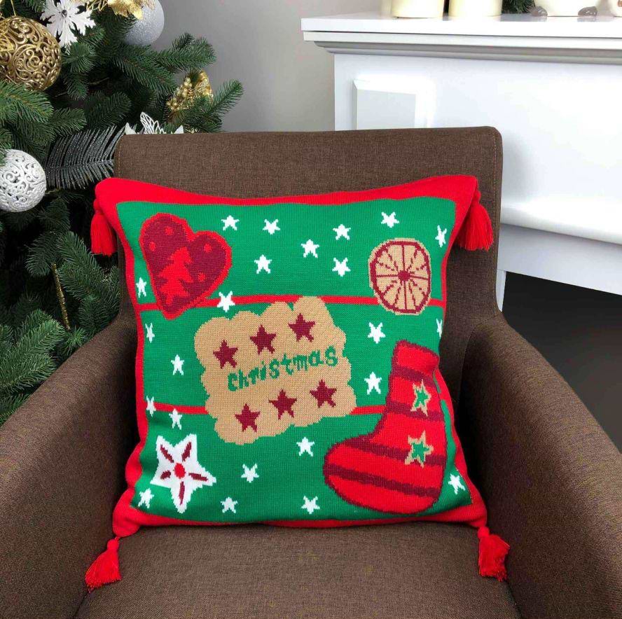 Наволочка Прованс в'язана Печиво Зелена 45х45 (023246)