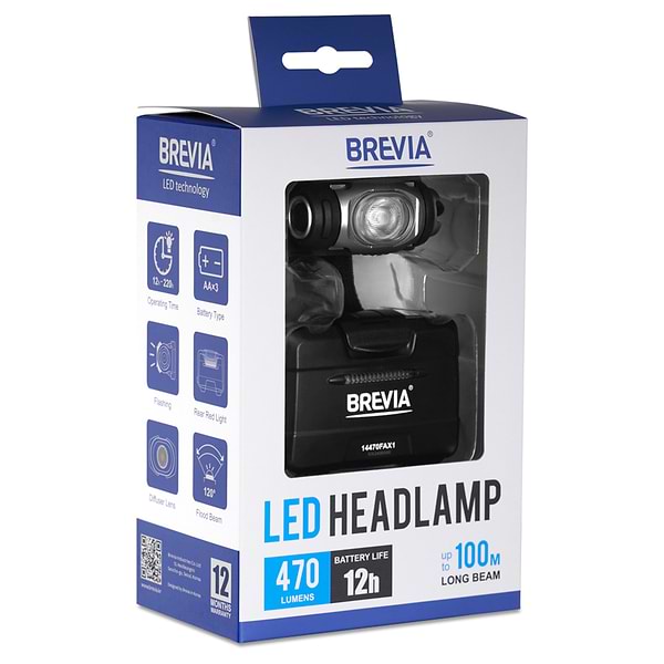 Фото - Фонарь налобный Brevia 470Lm (14470FAX1)