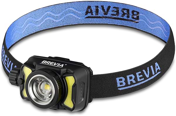Фото - Фонарь налобный Brevia 550Lm, 3W CREE XPG+COB, 1200mAh/3xAAA, Zoom, White/Red (14500ERBX1)