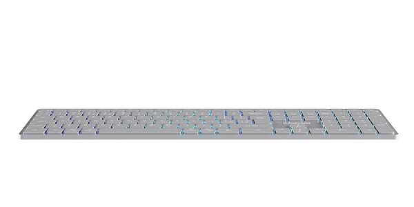 Фото - Клавіатура бездротова Canyon HKB-W11 Slim Dual Mode Wireless RGB EN/UA Grey (CNS-HBTK11G)