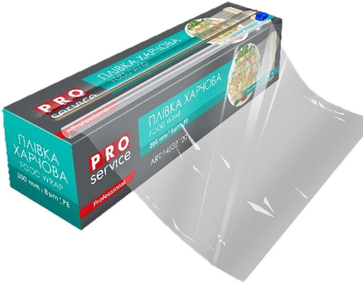 Пленка пищевая PRO service PVC 300 м х 30 см 8 мкм в отрезной коробке (14537820)