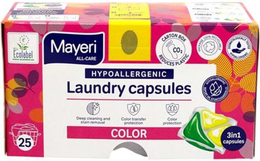 Капсули для прання Mayeri кольорових речей гіпоалергенні 25 прань (MGCCH25) - Фото 1