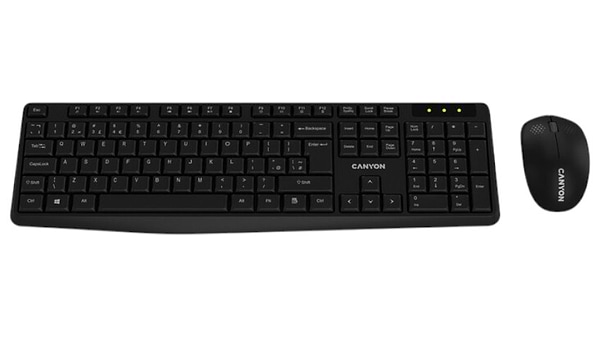 Фото - Клавіатура + миша бездротова Canyon SET-W01 Black (CNE-HSETW01) Фото - Клавіатура + миша бездротова Canyon SET-W01 Black (CNE-HSETW01)