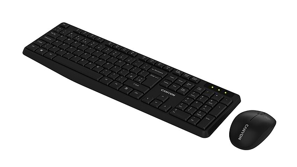 Фото - Клавіатура + миша бездротова Canyon SET-W01 Black (CNE-HSETW01)