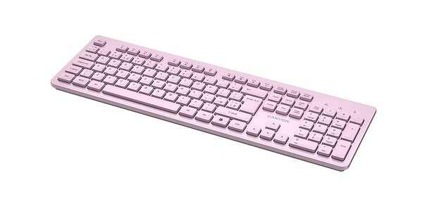 Фото - Клавіатура бездротова Canyon HKB-W01 Wireless Silent EN/UA Pink (CNS-HKBW01P)