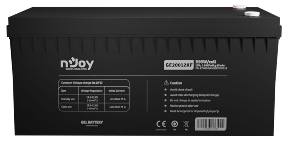 Акумулятор для ДБЖ Njoy GE20012KF 12V (BTVGCBHOEIEKFCW01B) GEL