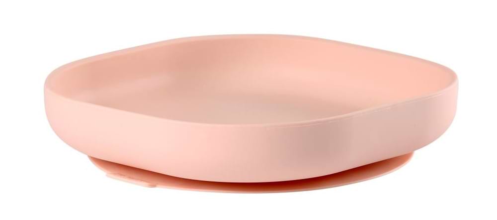 Тарілка для малюка Beaba силіконова з підставкою-присоскою Pink (913431)