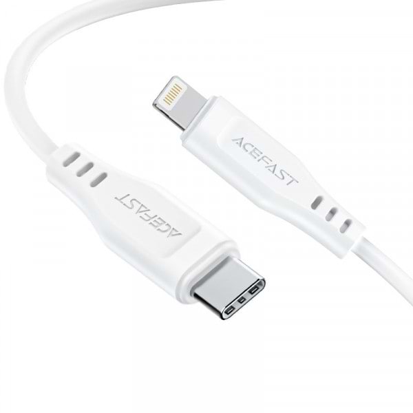 Фото - Кабель синхронизации данных AceFast USB 2.0 USB-C to Lightning, 1,2 м, 3.0A, TPE C3-01 White (6974316280811)