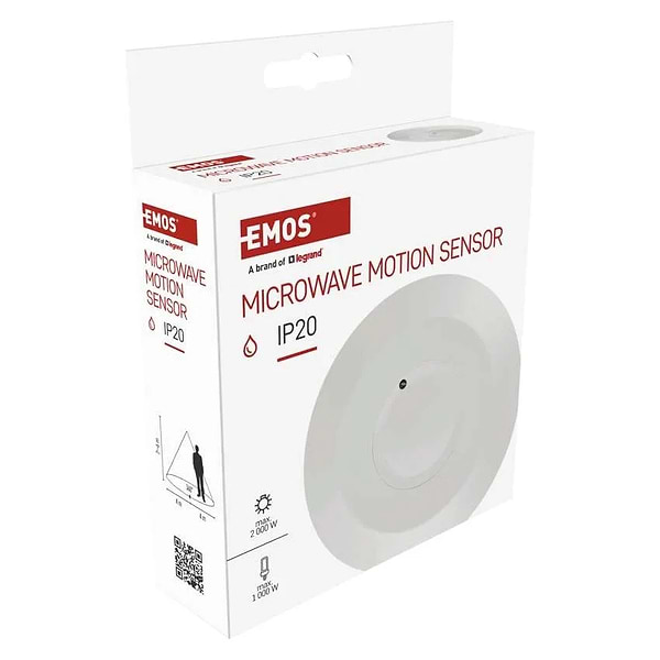 Фото - Проводной датчик движения EMOS GS21111 микроволновой  IP20 2000W