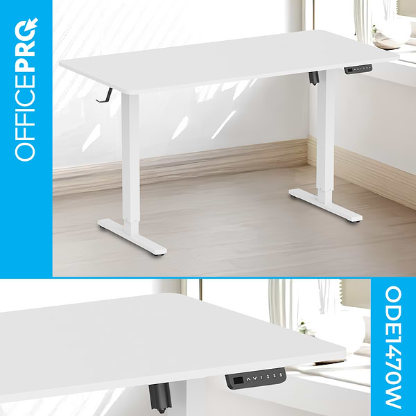 Фото - Стіл комп'ютерний OfficePro ODE1470W White