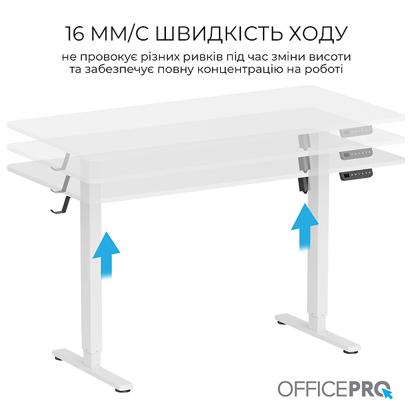 Фото - Стіл комп'ютерний OfficePro ODE1470W White