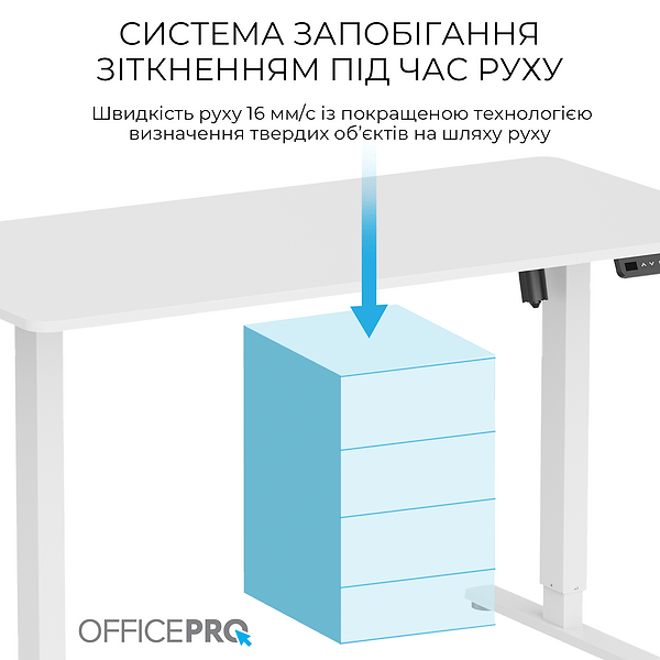 Фото - Стіл комп'ютерний OfficePro ODE1470W White