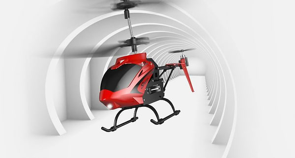 Фото - Радіокерований вертоліт Syma 2.4 ГГц 23 см зі світлом, барометром (S5H_red)