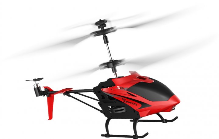 Фото - Радіокерований вертоліт Syma 2.4 ГГц 23 см зі світлом, барометром (S5H_red)