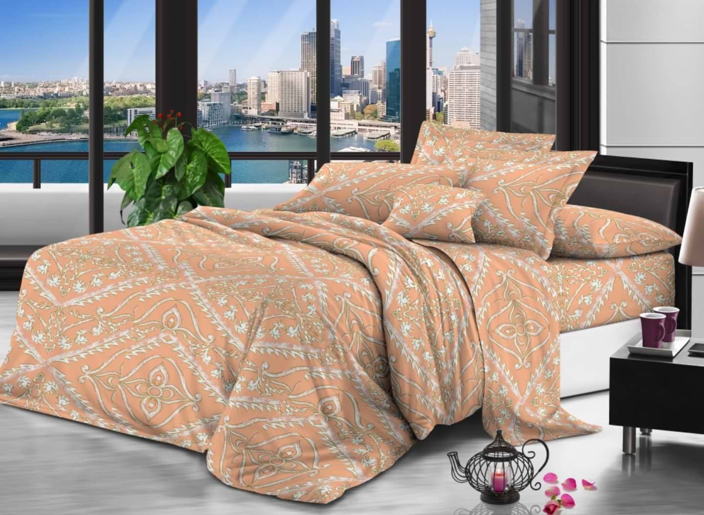 Комплект постельного белья Zastelli 16485 жатка 2х145х210 Оранжевый (13573)