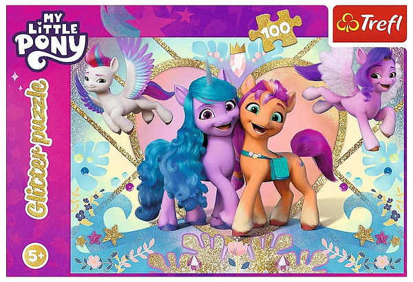 Фото - Пазлы (5-7 лет) Trefl Глитерные - "Подружки" / Сказочные коньки (100 элем.) (14831)