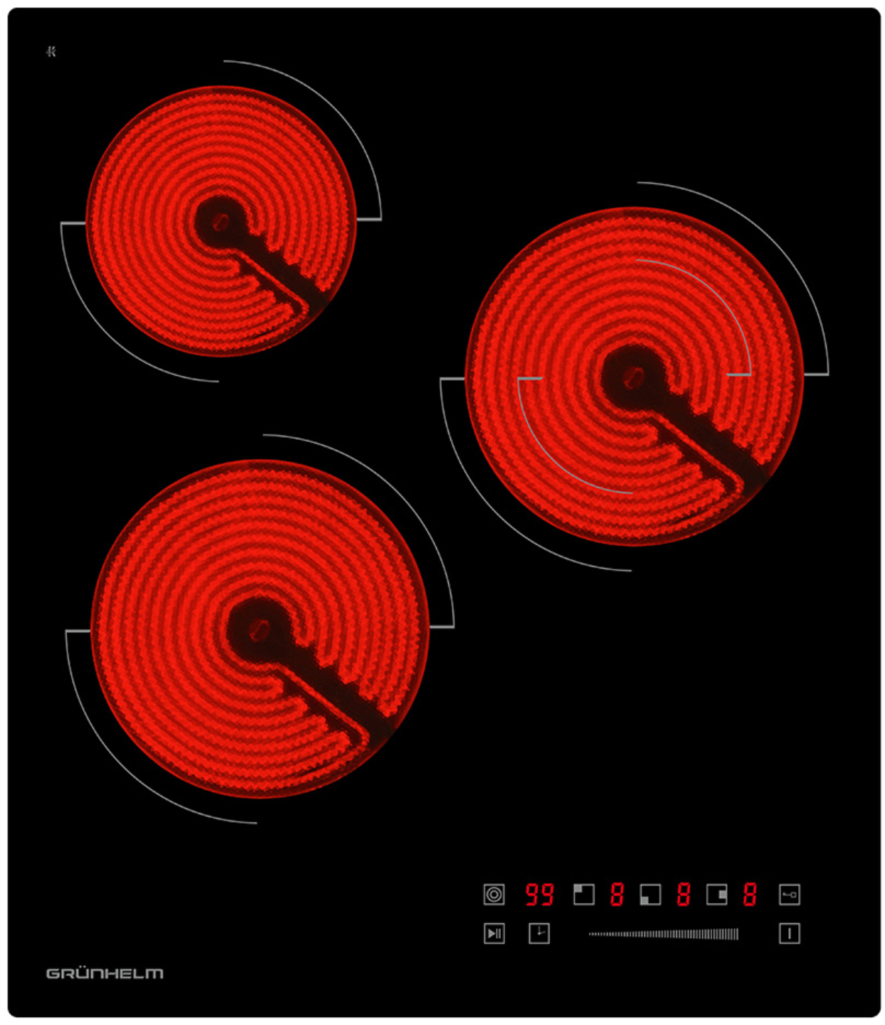 Варочная панель электрическая Grunhelm GPC 453 BE