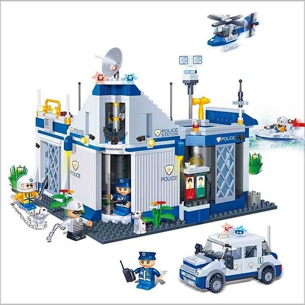 Фото - Пластиковий конструктор Banbao "Поліція" Поліцейський відділ (718 елм.) (8341)