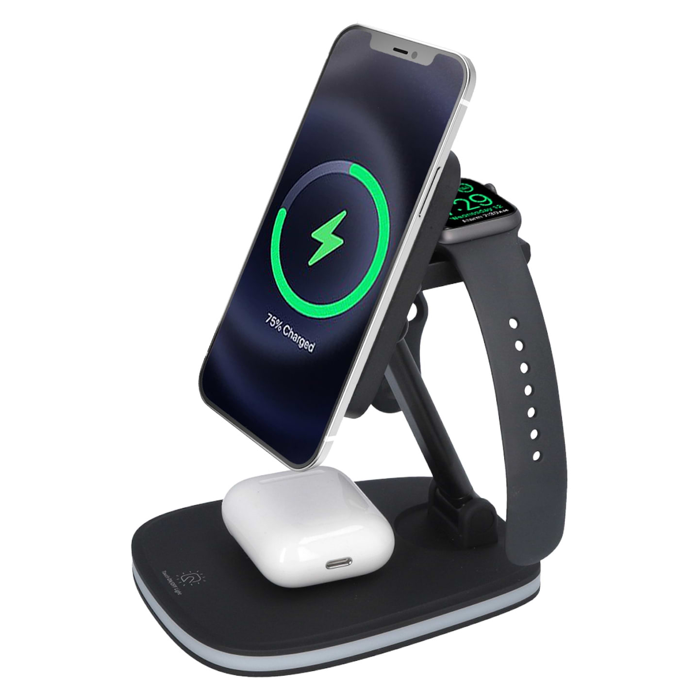 Беспроводное зарядное устройство Ailink MagSafe Dock Station 3in1 AI-MagDock-3in1bk)