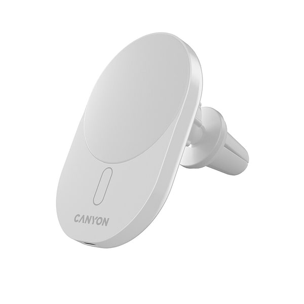 Фото - Автотримач з бездротовою зарядкою Canyon OnGrip 105 15W Qi2 Wireless White (CNS-CCH105W)
