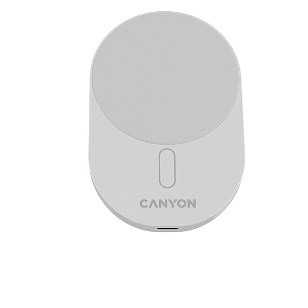 Фото - Автотримач з бездротовою зарядкою Canyon OnGrip 105 15W Qi2 Wireless White (CNS-CCH105W)