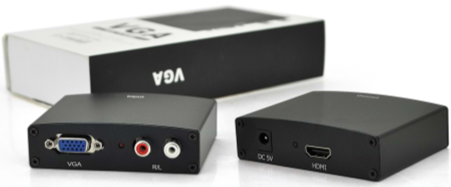 Перехідник Voltronic HDMI-VGA + Audio Adapter, Black, 4K/2K (YT-AC-HDMI(in)/ VGA(out)