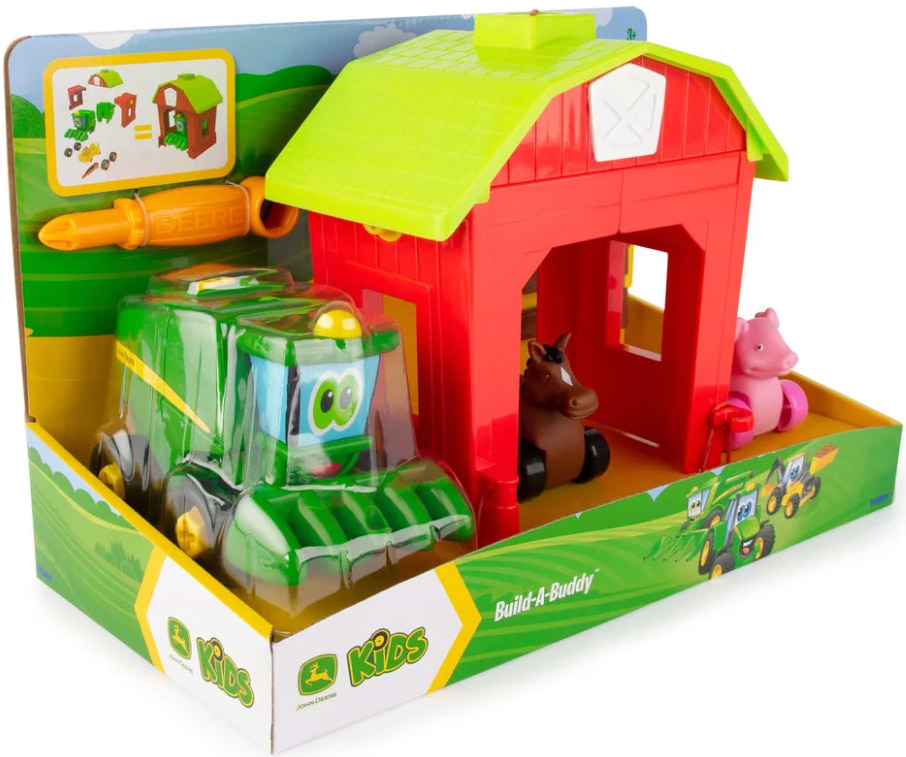 Пластиковий конструктор John Deere Kids Збери трактор із загоном (47210)