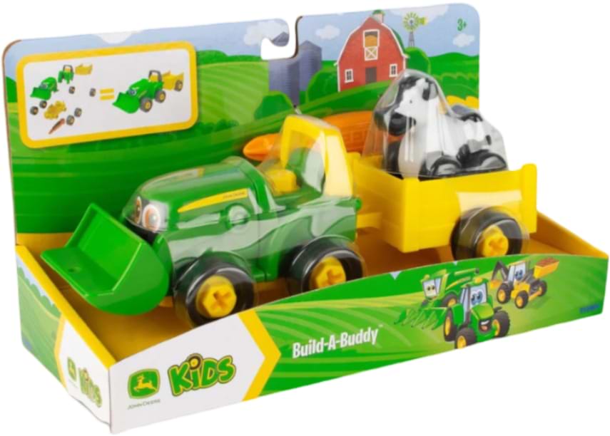 Пластиковий конструктор John Deere Kids Трактор із ковшем і причепом (47209)