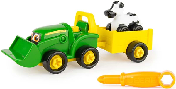 Фото - Пластиковий конструктор John Deere Kids Трактор із ковшем і причепом (47209)