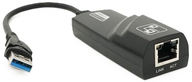 Перехідник USB-RJ-45 Voltronic USB 3.0 to Ethernet Black (14904)