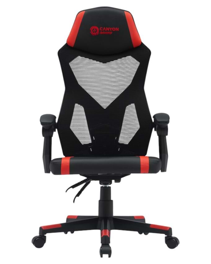 Кресло для геймеров Canyon Flow MCH01 Mesh Black Red (CNE-MCH01R) - Фото 1