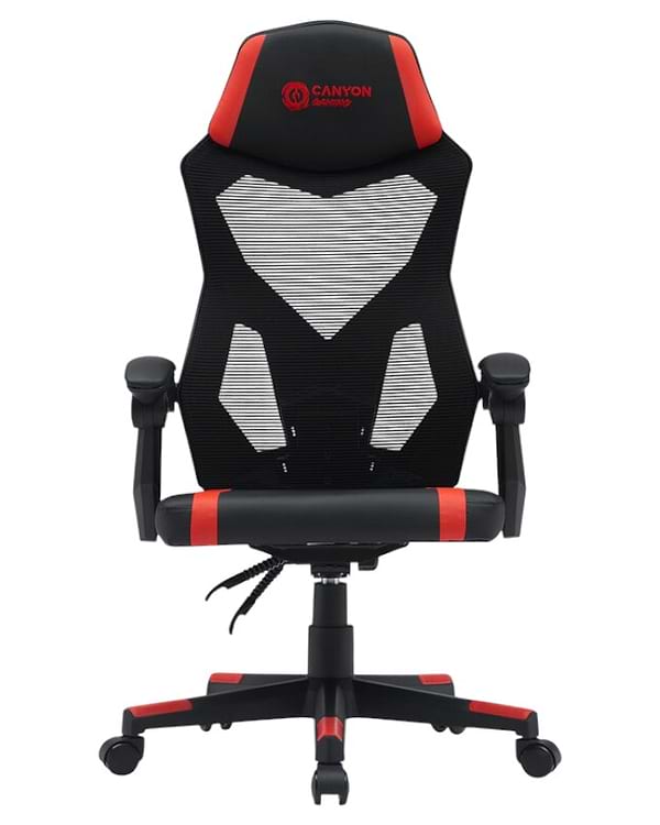 Фото - Крісло для геймерів Canyon Flow MCH01 Mesh Black Red (CNE-MCH01R)