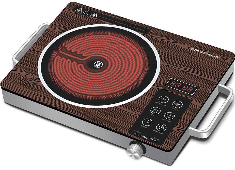 Плита електрична настільна Grunhelm GIR-812WO - Фото 1