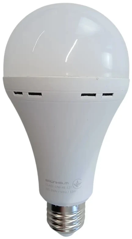 Лампочка светодиодная аккумуляторная Grunhelm GEA60-12W-4K-E27