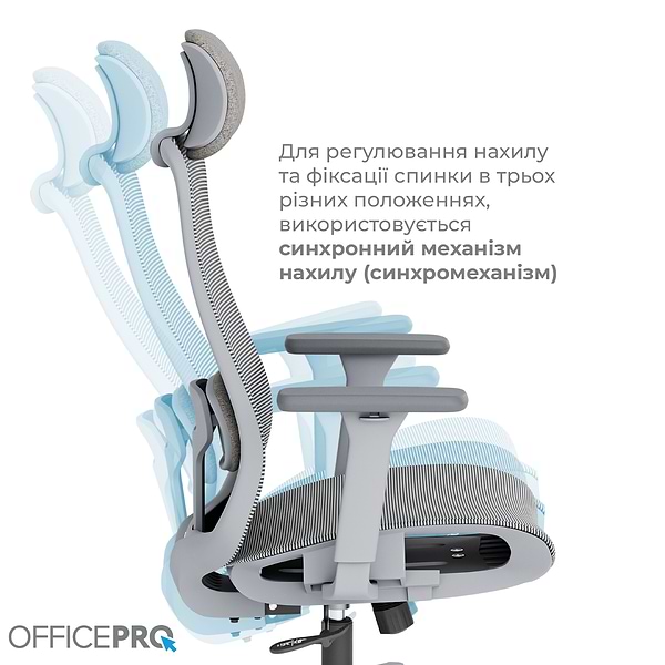 Фото - Крісло офісне OfficePro Wave (OC670-G-G-G) Gray
