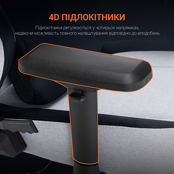 Фото - Крісло для геймерів GamePro GC715LG Light Grey Linen Fabric