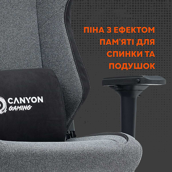 Фото - Крісло для геймерів Canyon Boulder XLCH01 King Size Grey (CND-XLCH01)