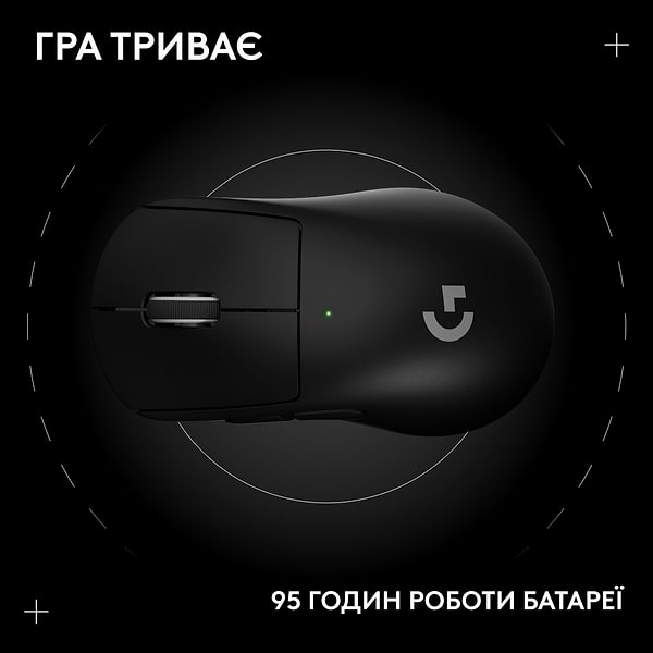 Фото - Уценка - Мышь беспроводная игровая Logitech G Pro X Superlight 2 DEX LightSpeed Black (910-007357)