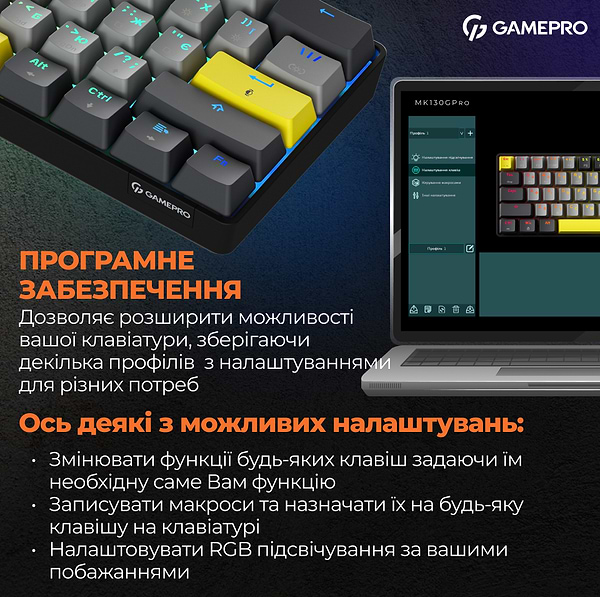 Фото - Клавиатура беспроводная игровая GamePro MK130G Pro
