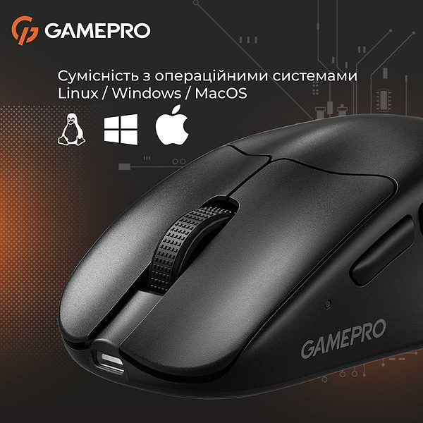 Фото - Мышь беспроводная игровая GamePro Genesis Avenger Wireless Black (GM096B) 